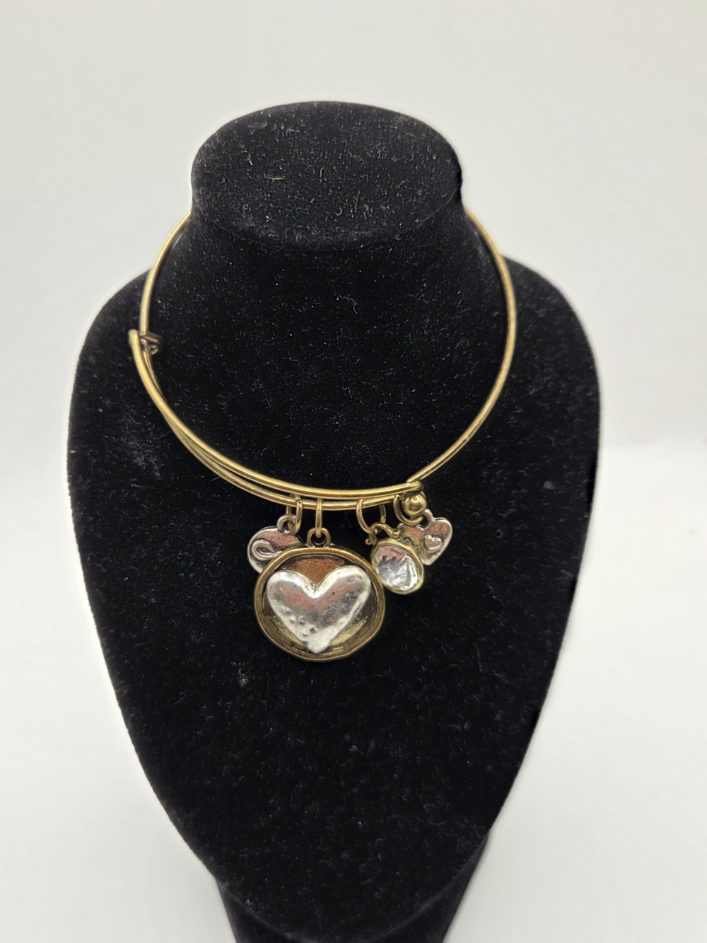 Authentic Alex and Ani Cupid's Heart Charm Bangle Bracelet